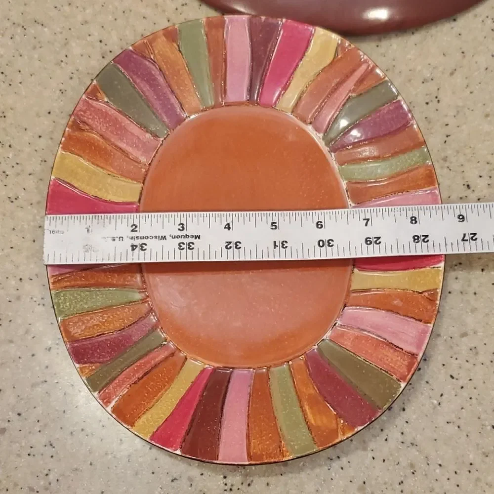 Pier One Wavy Stripe Plate Set of 2 Plates